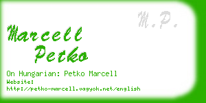 marcell petko business card